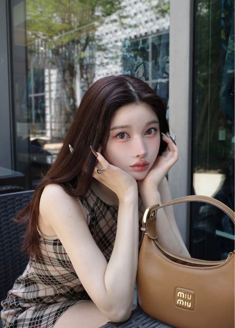 ダーリッチ Darich チェックジャガードノースリニットミニワンピース