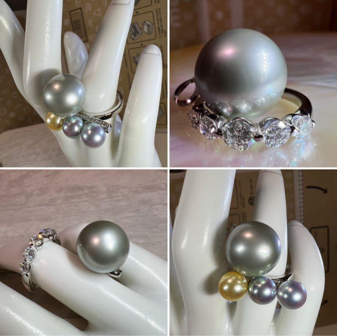 icachan様用！！【至高の特大☆】南洋白蝶真珠 pt850 パール トップ