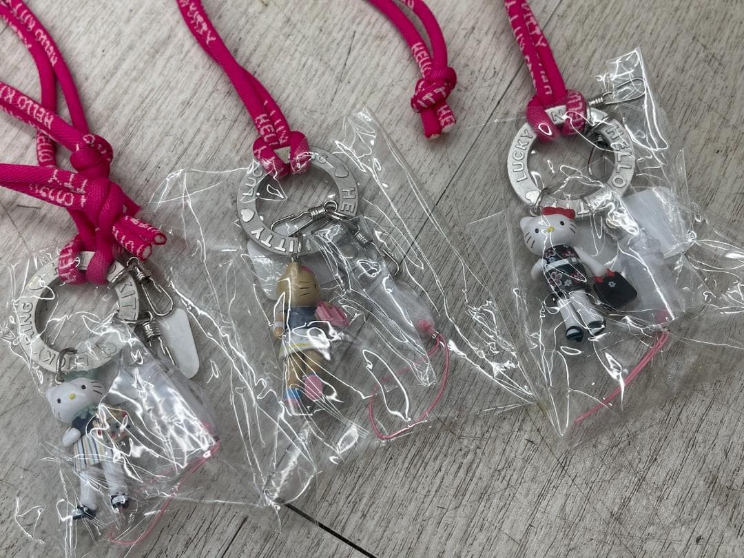 ハローキティ 2003年 ラインストーンストラップ 他 5種 コンプリート