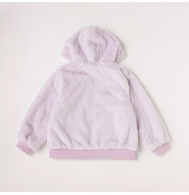 メゾピアノ ネコ耳 フェイクファー ブルゾン ラベンダー 140 ボア