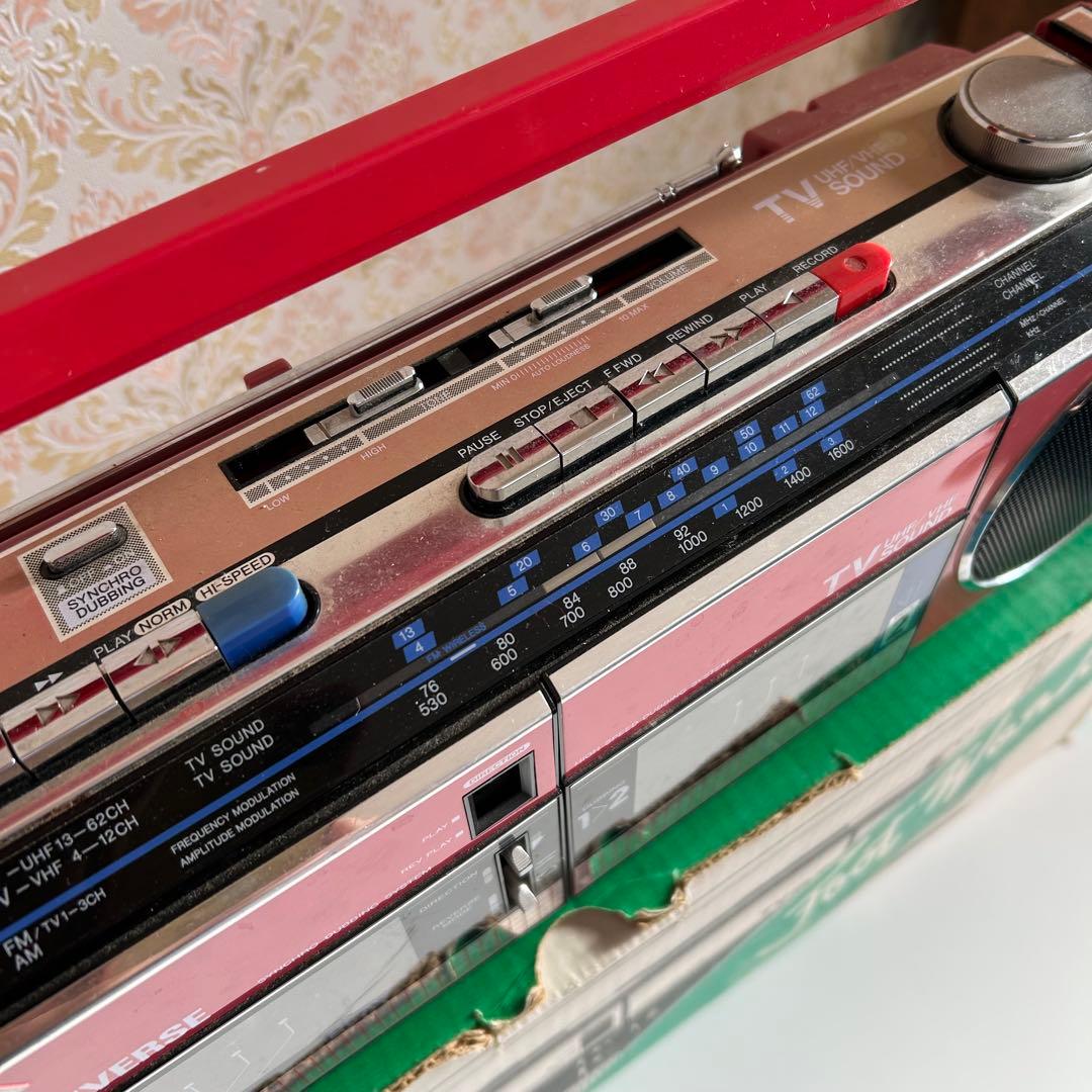 元箱つき】ラジカセ AIWA アイワ 赤 - メルカリ