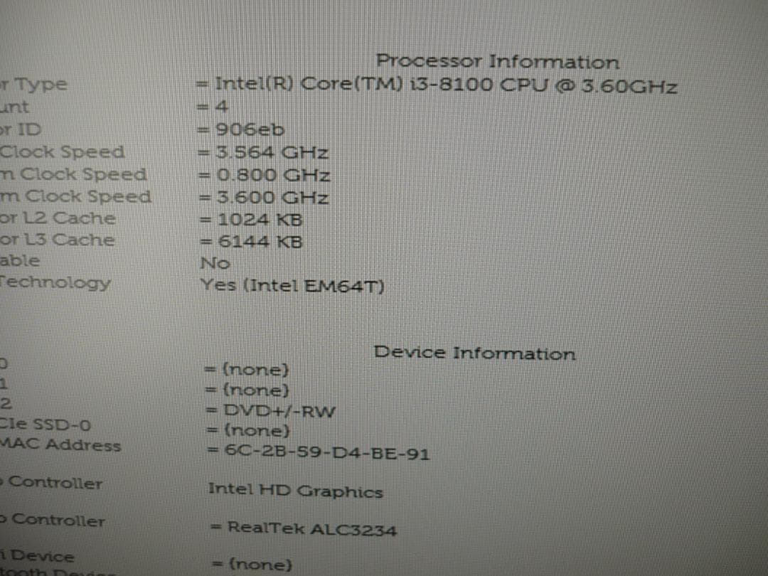 DELLOptiPlex3060 第8世代i3-8100 メモリなし/HDDなし - メルカリ