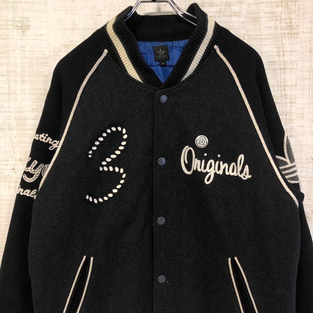 限定】adidas スタジャン ボアXL ブラック 刺繍 - メルカリ