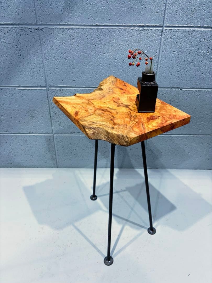 欅材サイドテーブル コーヒーテーブル ナイトテーブル 観葉植物置き台