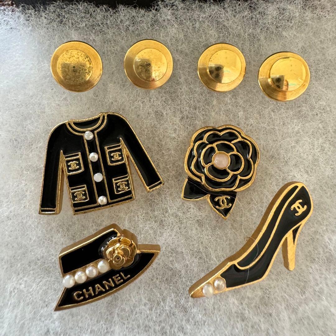 シャネル CHANEL ピンズ ピンバッジ ピンブローチ 正規品 セット