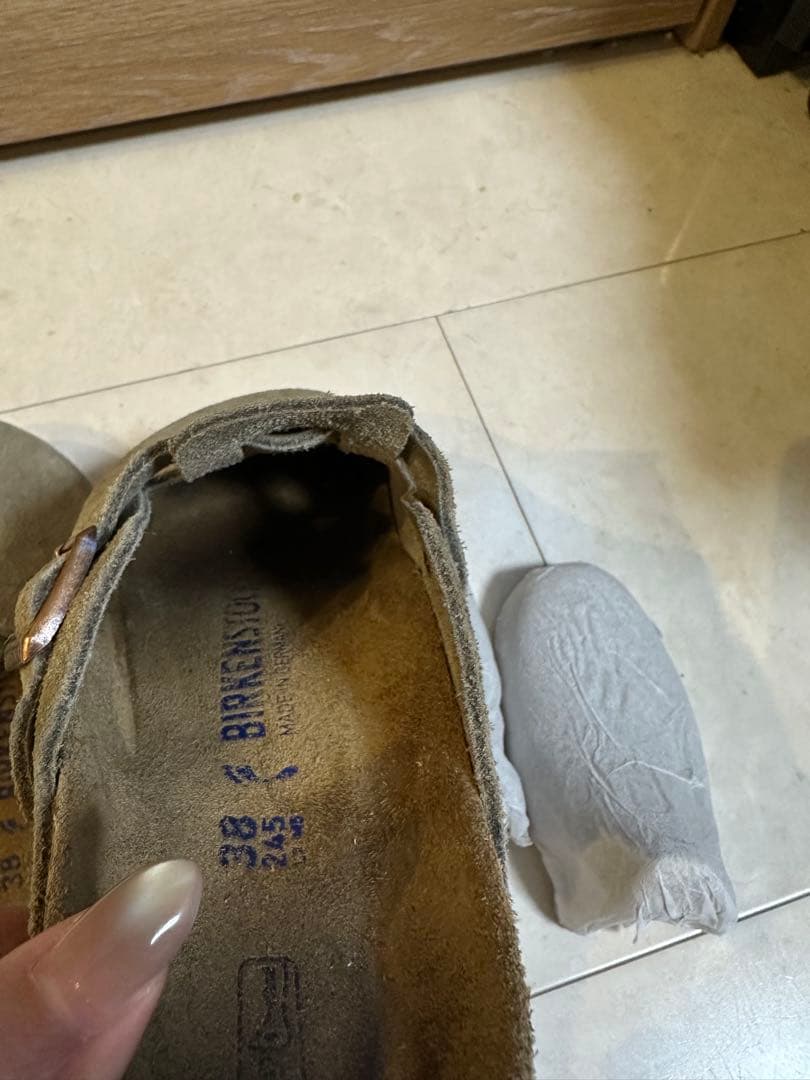 BIRKENSTOCK BOSTONトープ38 24.5cm 美品　 希少ナロー