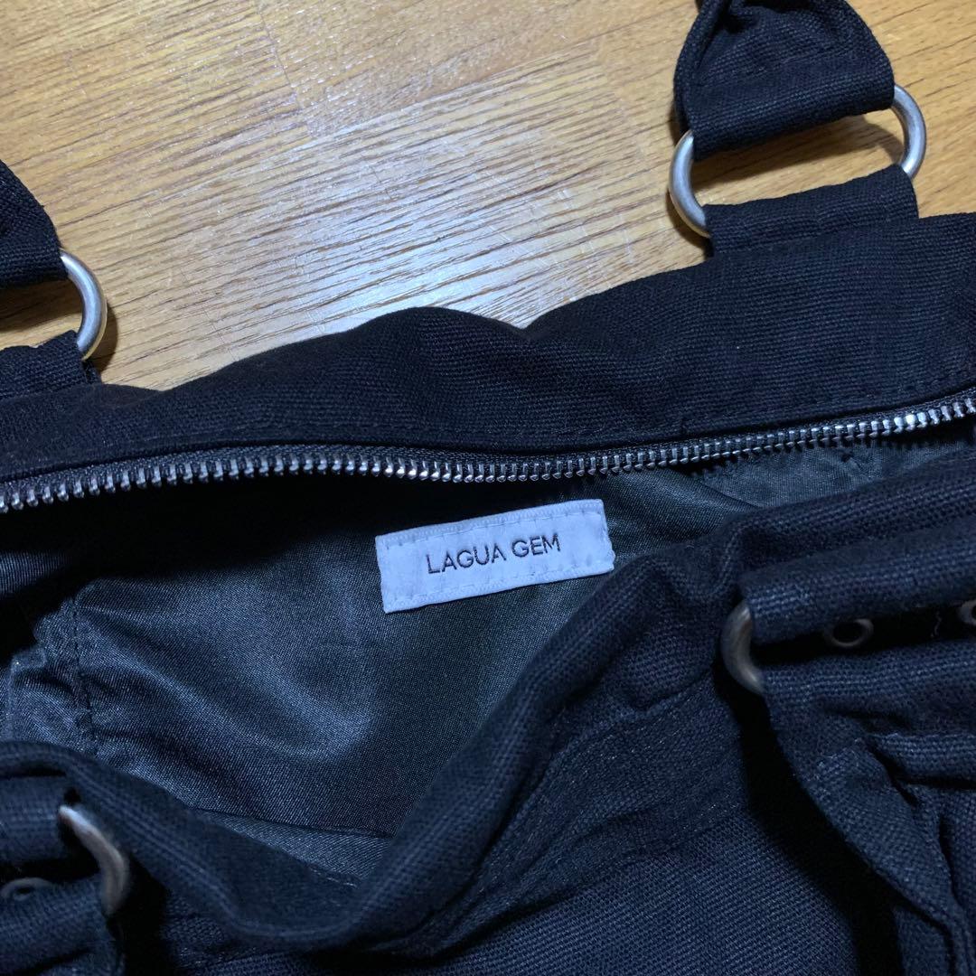 LAGUA GEM COTTON EYELET BOSTON バッグ - メルカリ