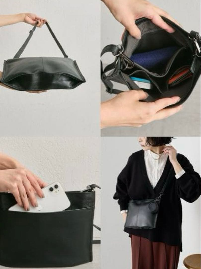 ear papillonner 福袋 レザーショルダーバッグと丸ポーチ - メルカリ