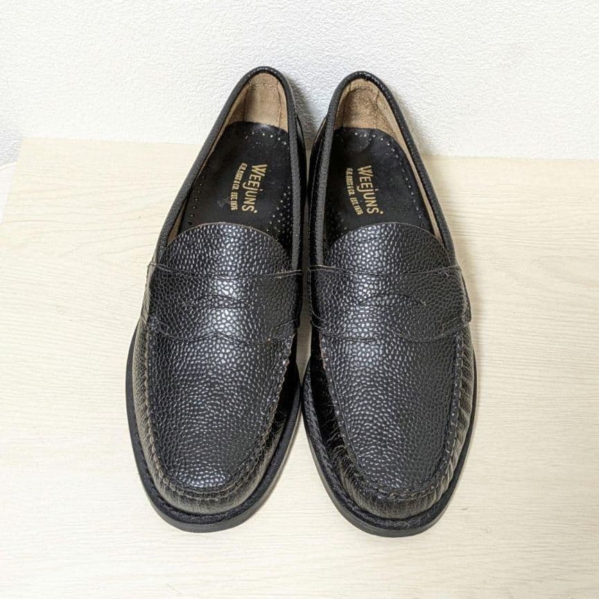 未使用級☆G.H.BASS ジーエイチバス ローファー シボ革 本革 40