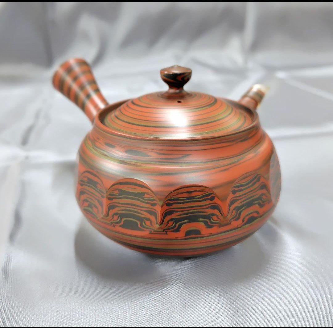 谷川黙堂 常滑焼 在銘耀泥 練込急須湯飲 黙堂 昭和レトロ 茶器 お