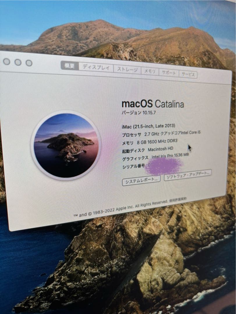 y*i様 最終値下げ中 Apple iMac (21.5-inch, Late - メルカリ