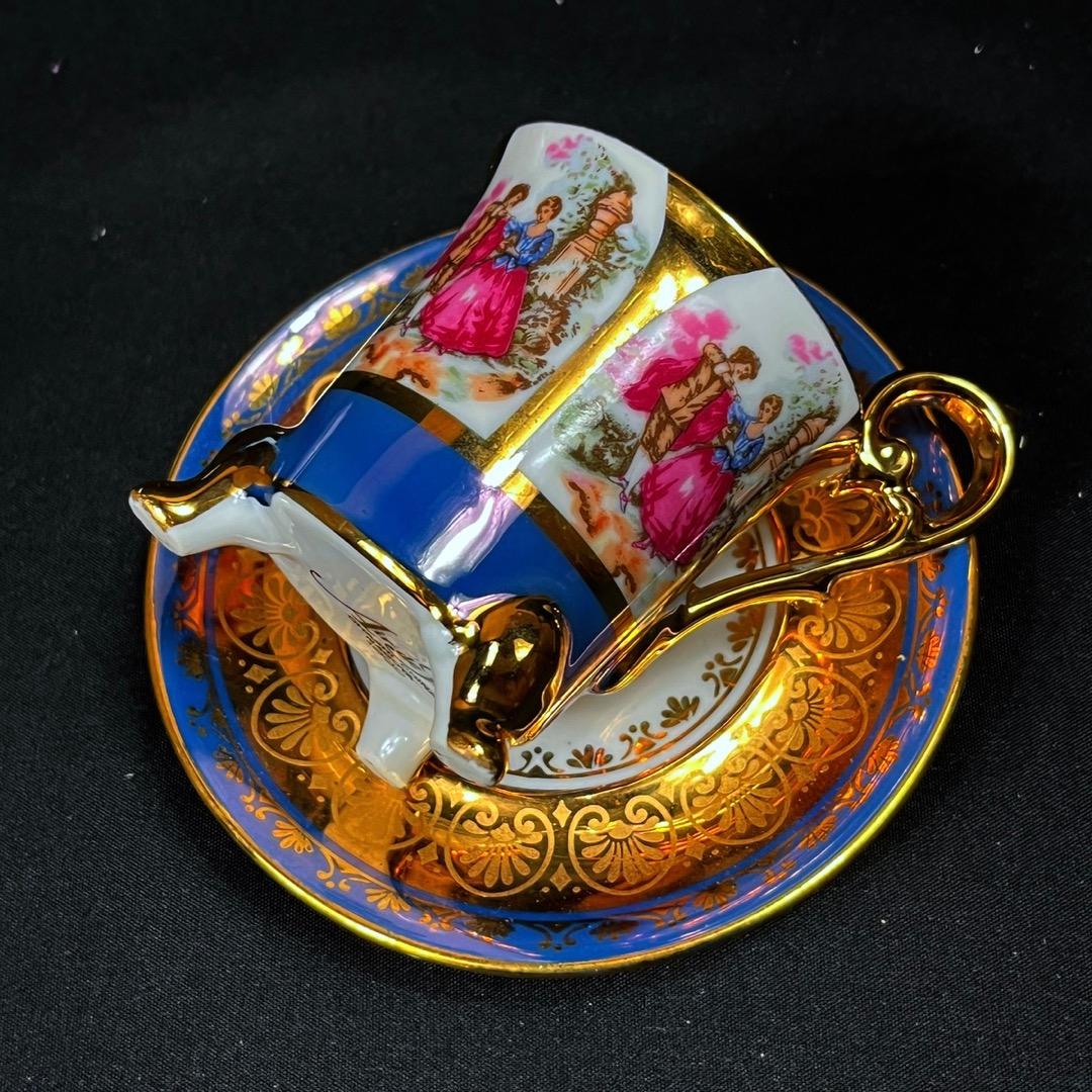 ☆値下げ☆大橋陶器 OHASHI CHINA デミタスカップ＆ソーサー猫足カップ