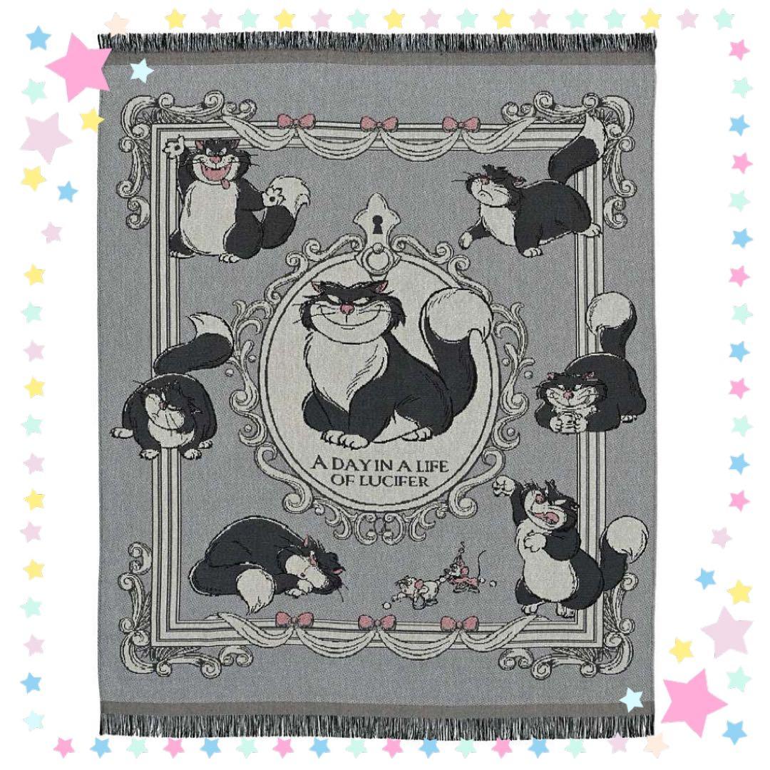 ルシファー、ジャック＆ガス ブランケット 大判 DISNEY CAT DAY JDS - 2026 Disney Cat Day Collection x Lucifer, Jack & Gus Large