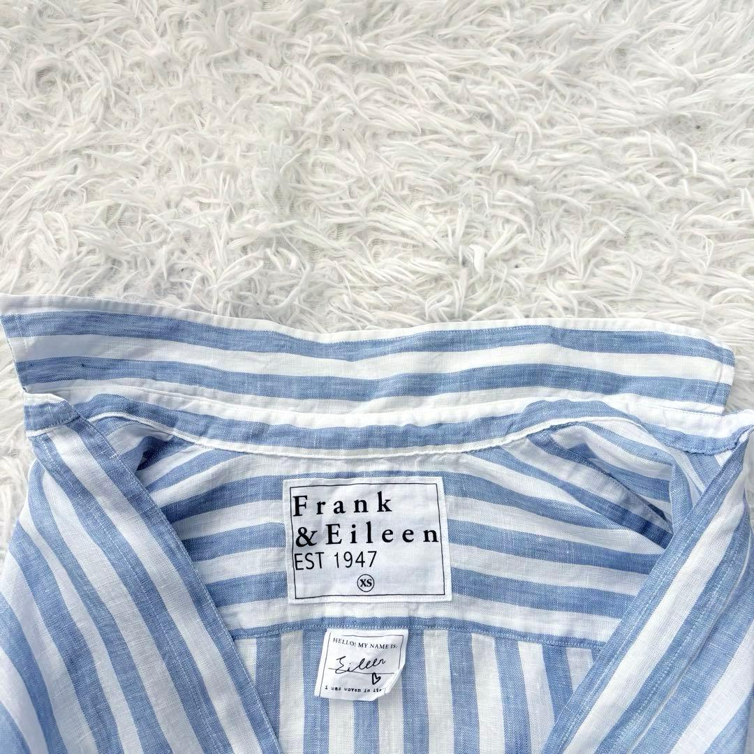リネン100%✨Frank&Eileen スキッパーシャツ EILEEN ブルー - メルカリ