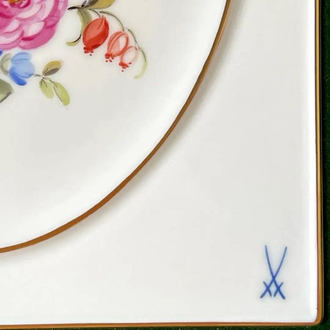 額装五つ花＊額装34cm×31cm・画18cm×15cm・Meissen・美品