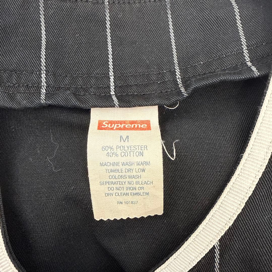 激レア】SUPREME ストライプ ベースボールシャツ