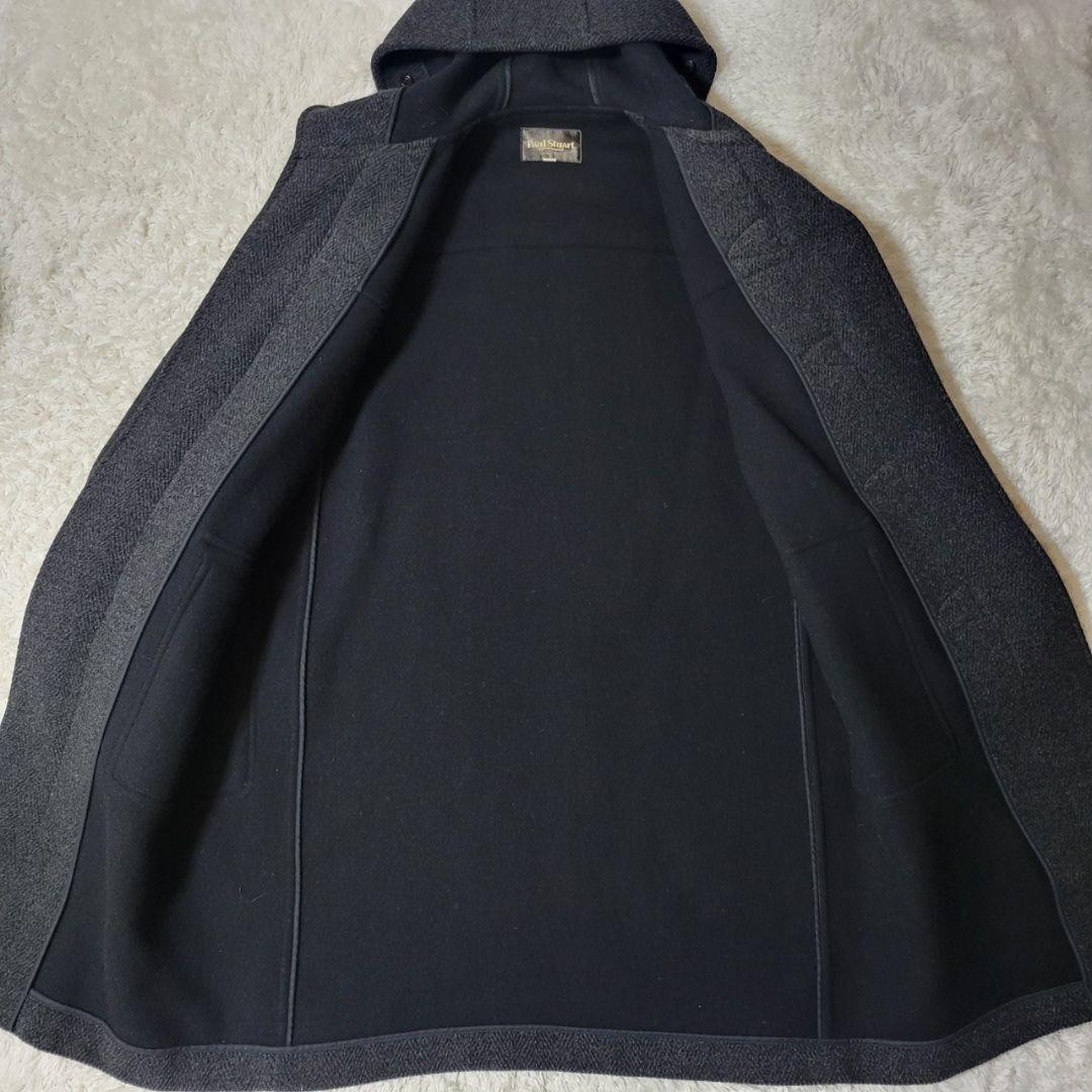美品✨ポールスチュアート ロングダッフルコート ヘリンボーン グレー