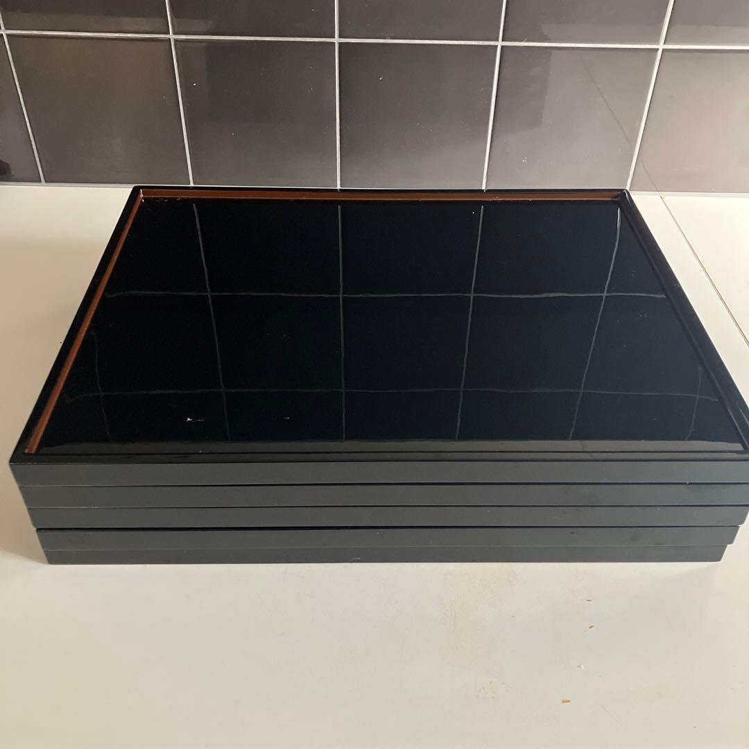 yoshikoさま専用 本漆 角盆 3枚組（黒、赤両面使い）