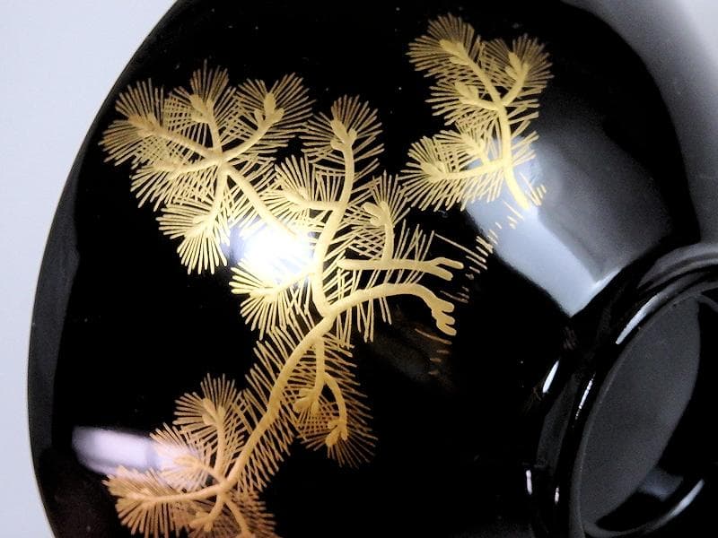 磁器 京焼 古伊万里 金襴手 若松に飛鶴の図 蓋茶碗 E124AS-CFx - メルカリ