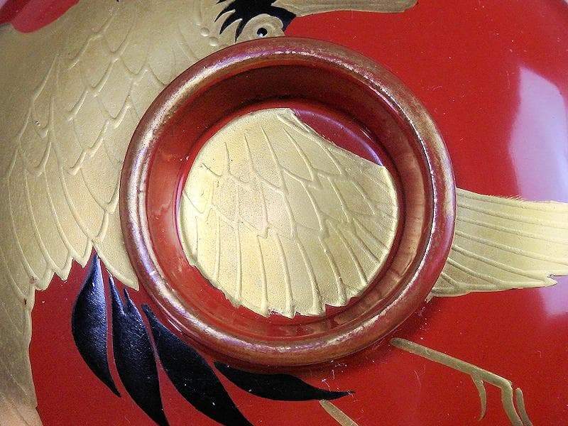 磁器 京焼 古伊万里 金襴手 若松に飛鶴の図 蓋茶碗 E124AS-CFx - メルカリ