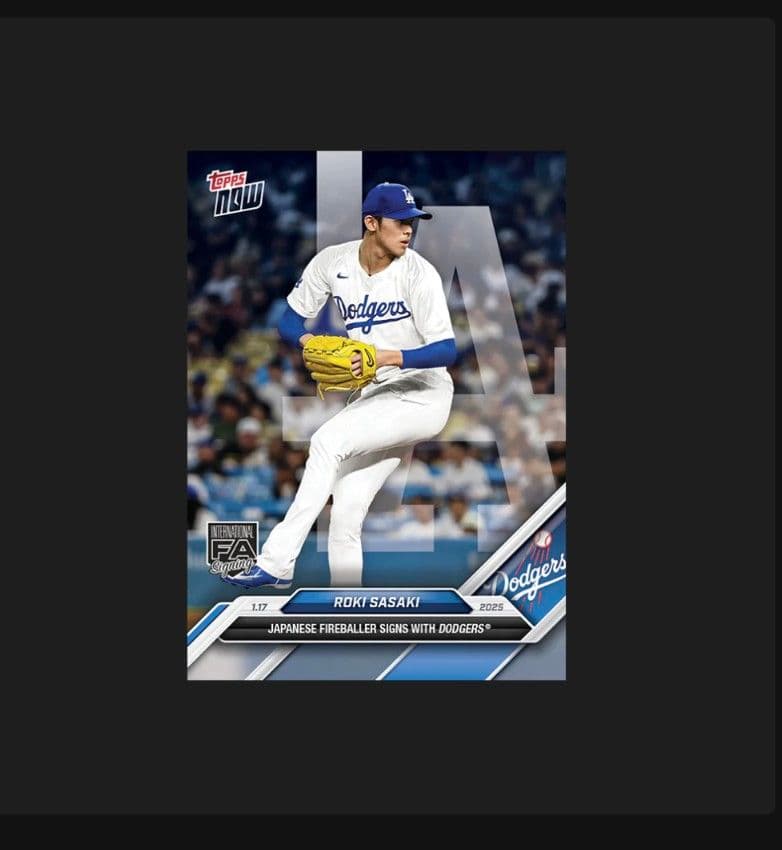 佐々木朗希 2025 Topps Now OS - 13 ドジャース 入団 - メルカリ