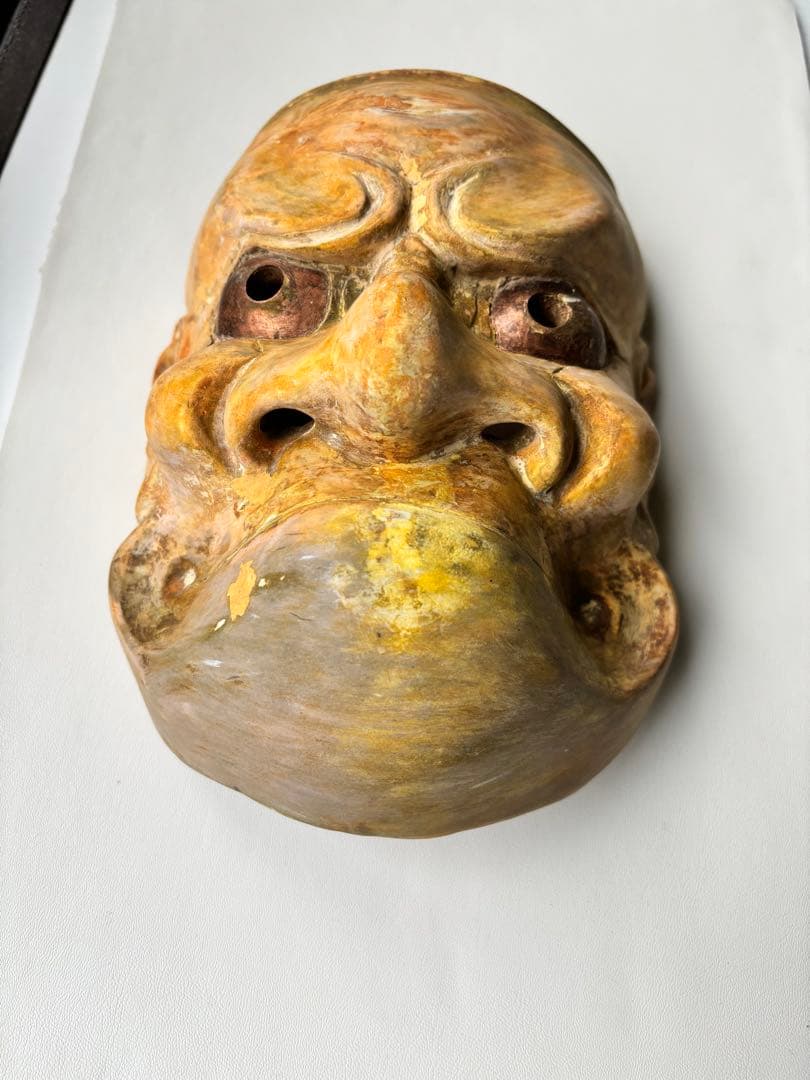 能面 神楽面 大悪見（おおべしみ）作家物 木彫り - メルカリ