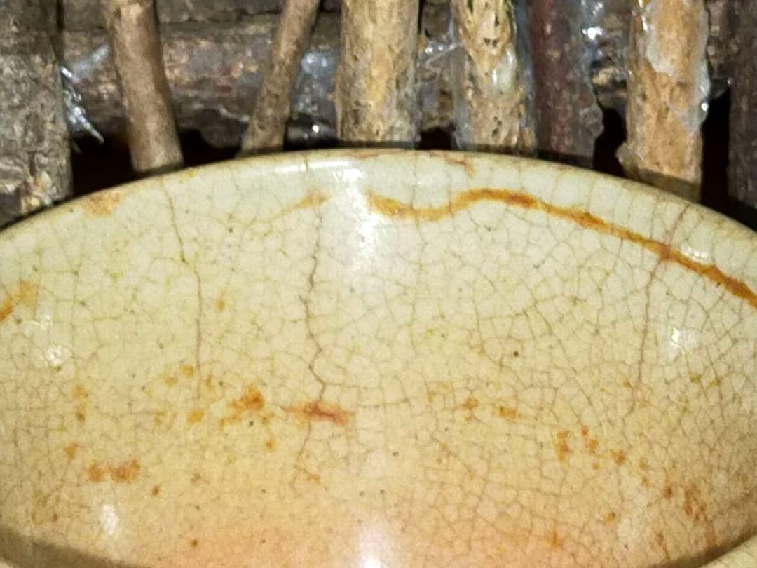 漢代緑釉小壺 】出土文物注記有桐箱付