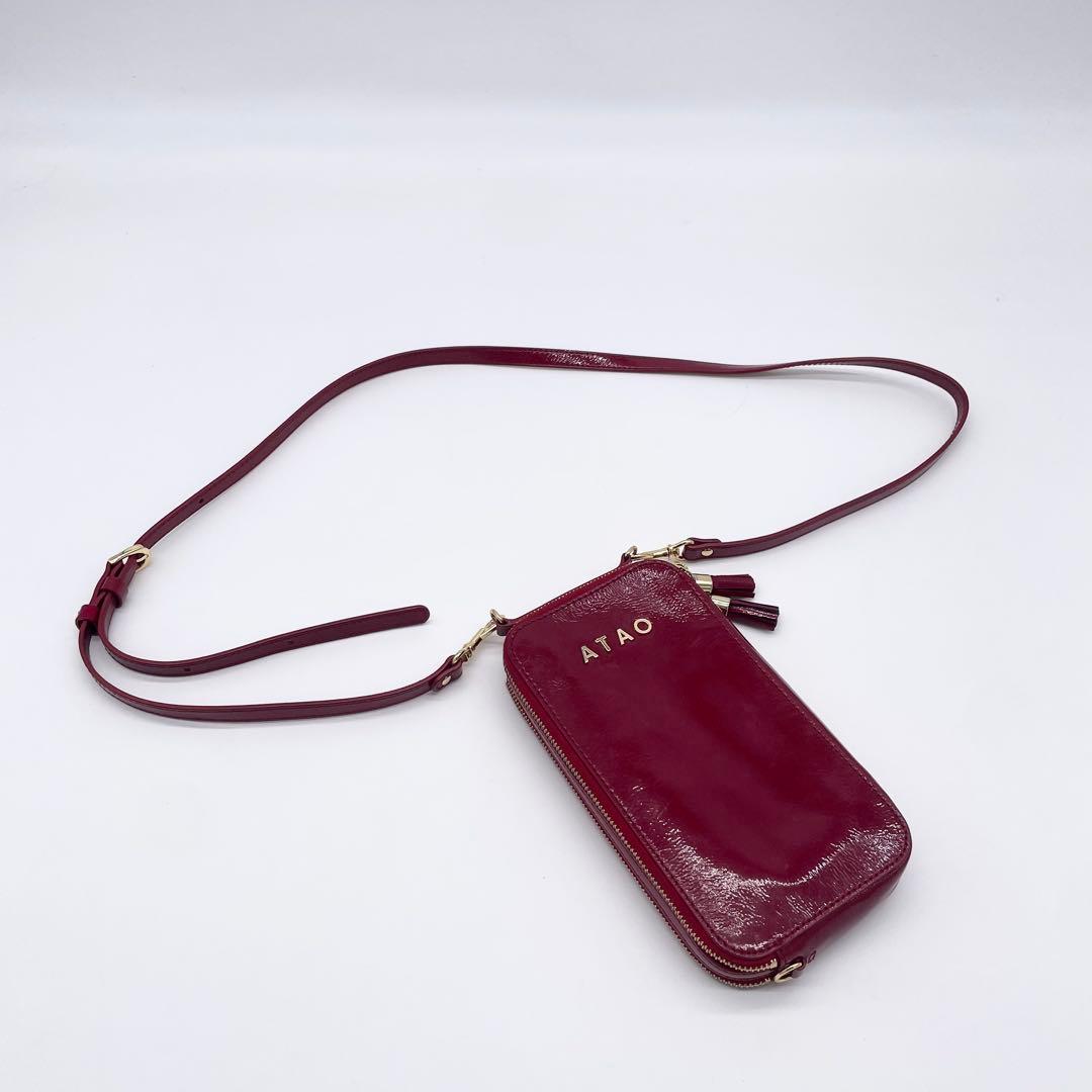 ATAO アミュレットケリー ショルダーバッグ スマホ入れ 長財布 ルビー