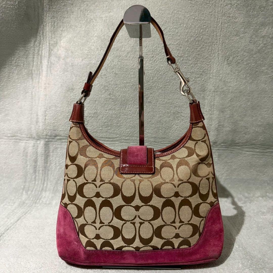Coach Signature Suede Soho Shoulder Bag - メルカリ