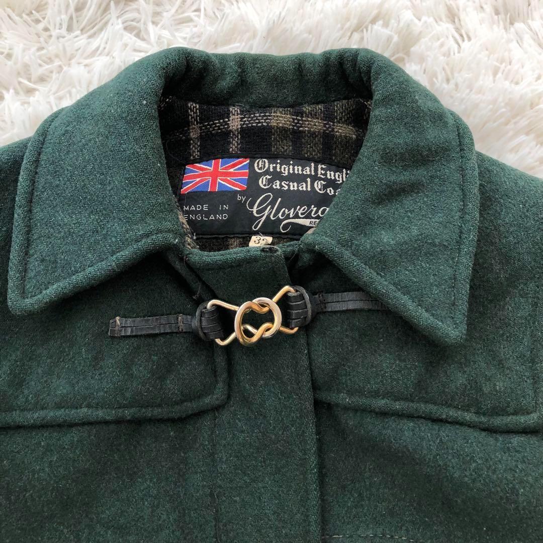 60年代英国旗タグGLOVERALLグローバーオールダッフルコートグリーン