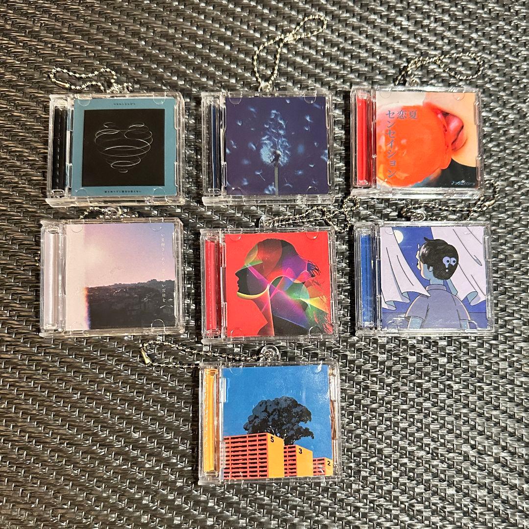 マカロニえんぴつ ミニチュアCD風キーホルダー 7個セット マカえん