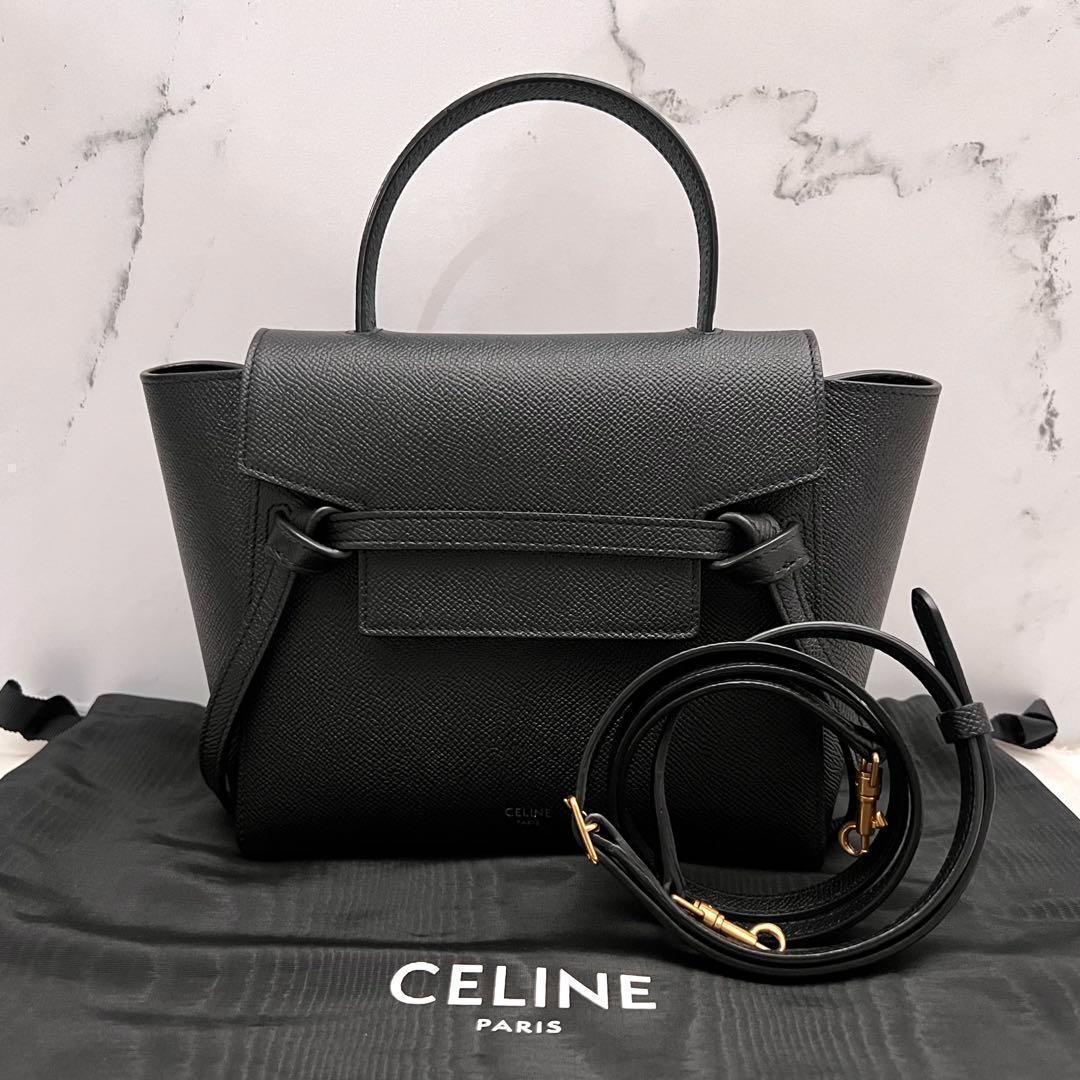 ✨廃盤・袋付き・未使用級極美品✨セリーヌ ベルトバッグナノ 新ロゴ