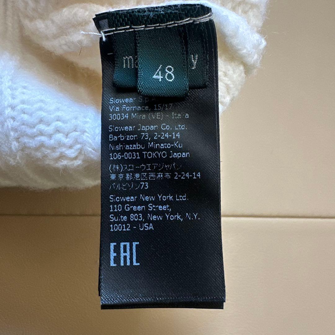 ザノーネ メンズ チルデンニット ケーブルニット サイズ48 Lサイズ相当