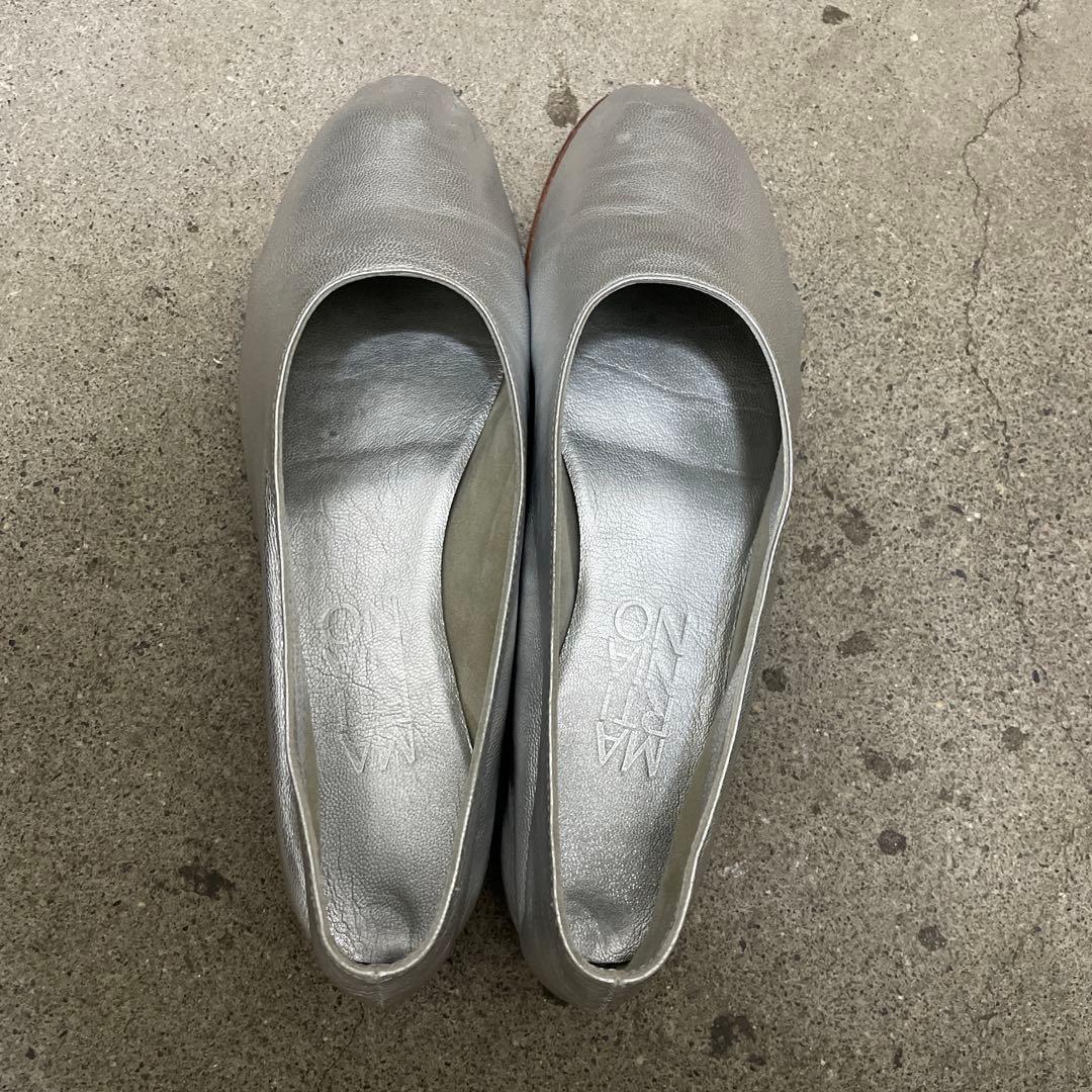 マルティニアーノ　シルバー レザー フラットシューズ MARTINIANO GLOVE（フラットシューズ）｜FRAMeWORK（フレームワーク