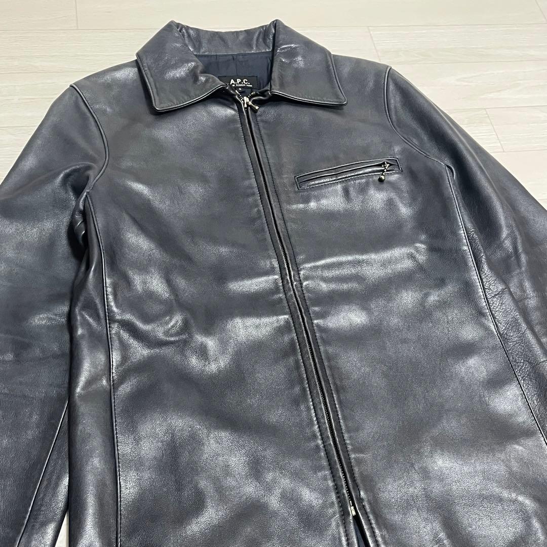 90s A.P.C アーペーセー レザージャケット 牛革 シングル フランス製