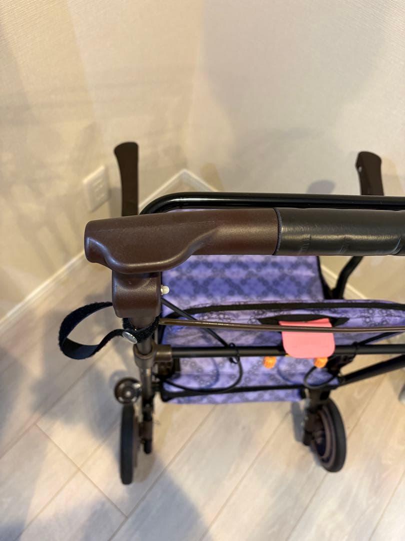 美品】幸和製作所 SLT08 カゴノア L パープル シルバーカー 花柄