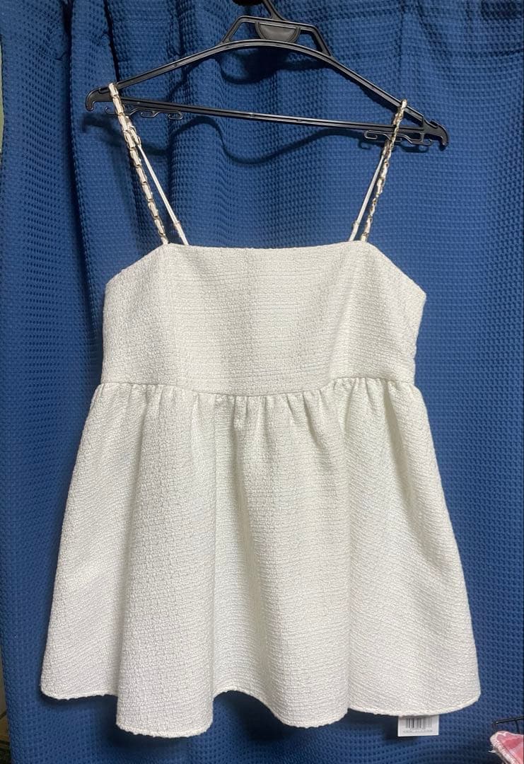 ジャスグリッティー　チェーンストラップツイードキャミビスチェ JUSGLITTY（ジャスグリッティー）の「チェーントリムツイードキャミ