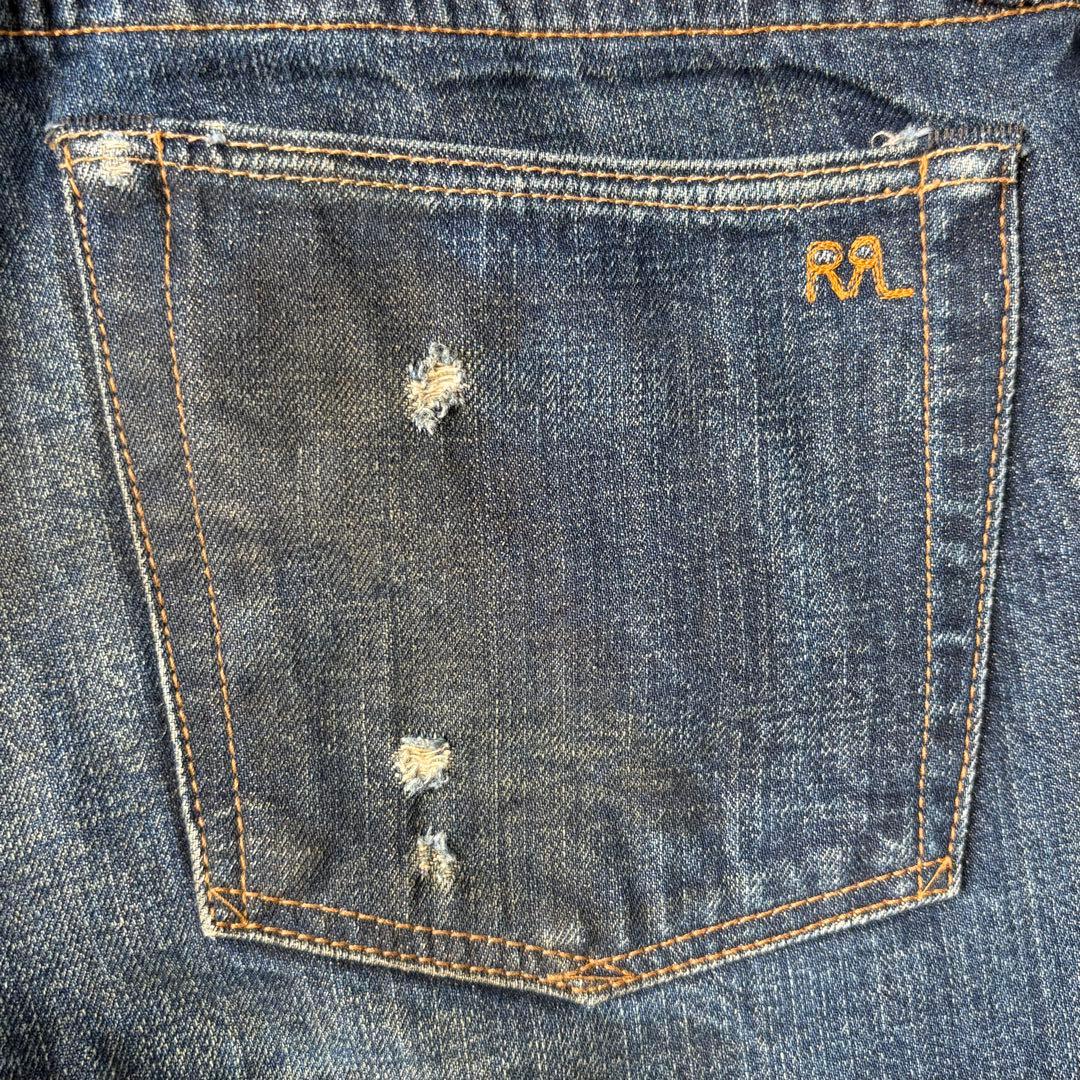 名作】RRL CRUSH JEANS ダメージ インディゴ デニムパンツ 32 - メルカリ