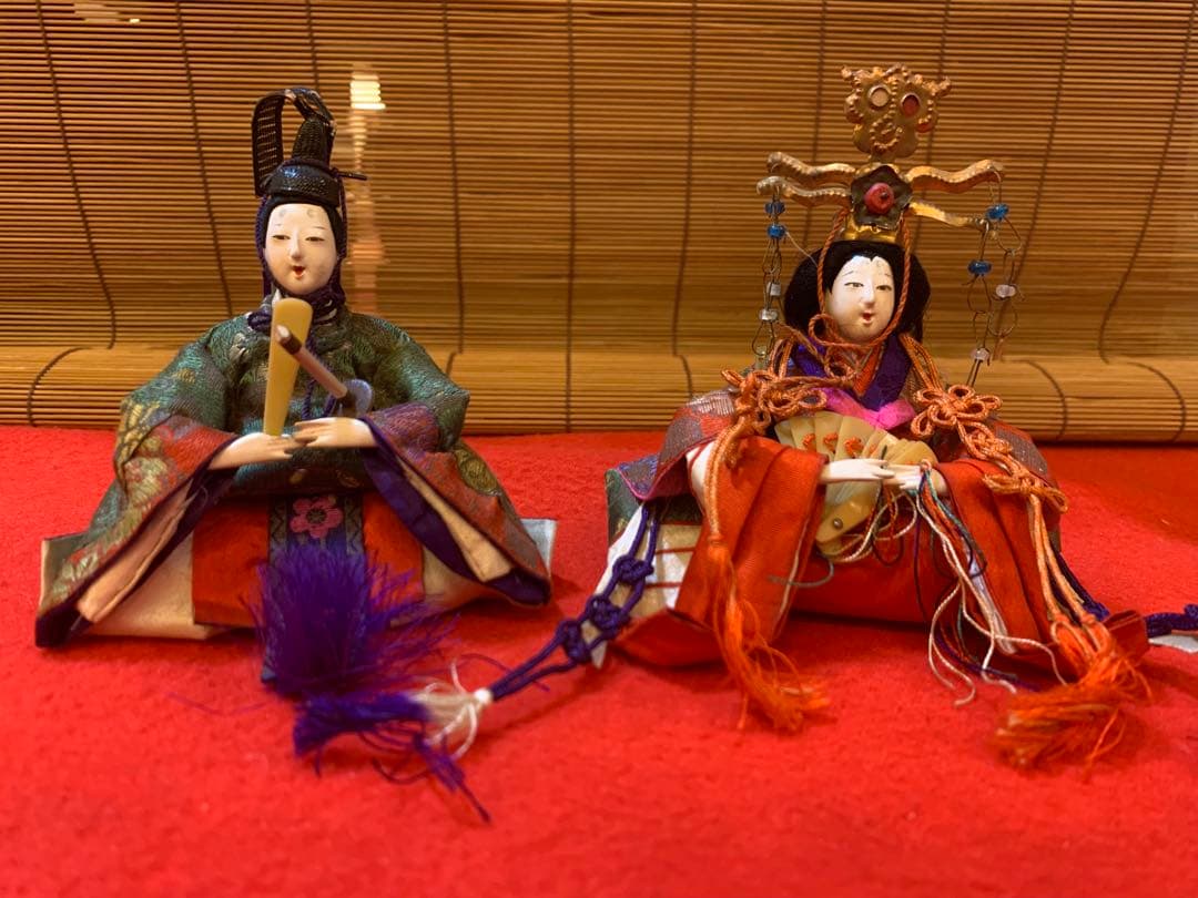 雛人形　お内裏様　アンティーク　蔵出し　大正　昭和初期 大正6年 日本伝統 桃の節句の雛人形 お内裏様とお雛様 専用木箱付き