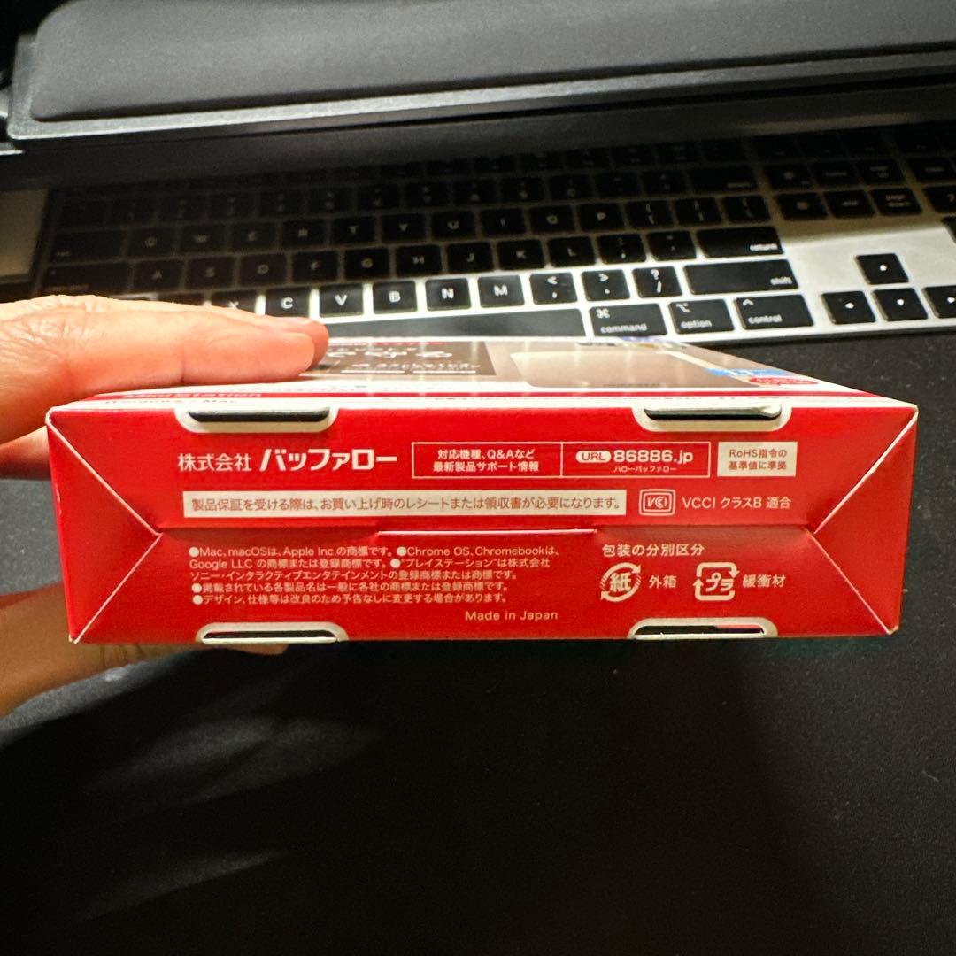 BUFFALO 1.0TB ポータブルHDD HD-PGF1.0U3-GLA