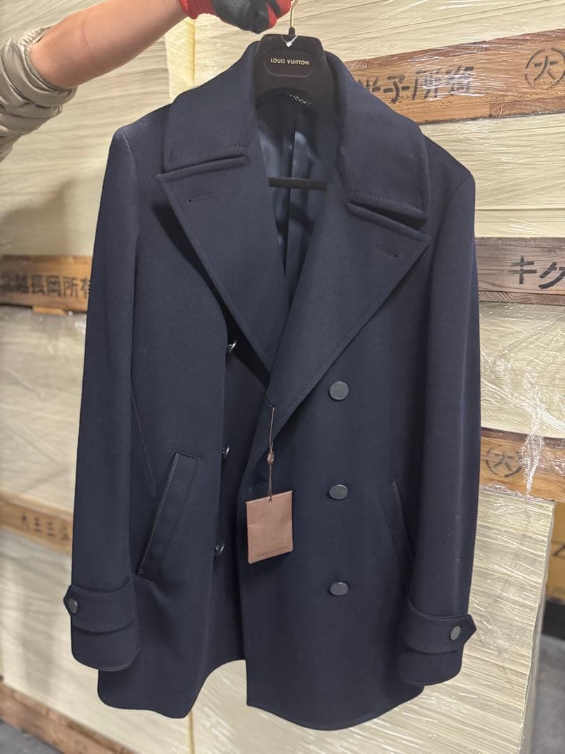 ②Louis Vuitton ネイビー ピーコート(新品未着用)48サイズ 中古・古着通販】LOUIS VUITTON (ルイ ヴィトン) ウールPコート