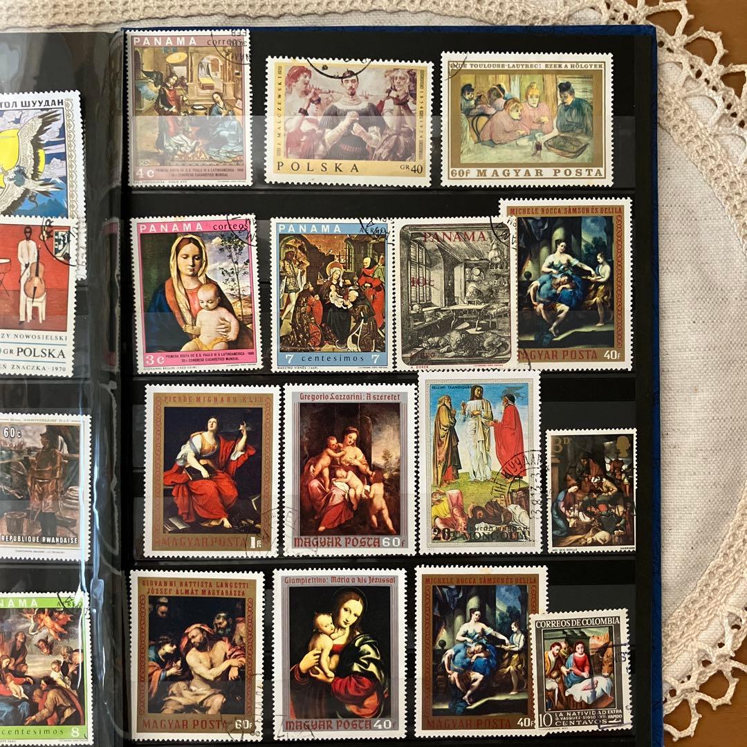 日本、世界の古切手コレクション 古いハガキ3枚 戦前 切手アルバム