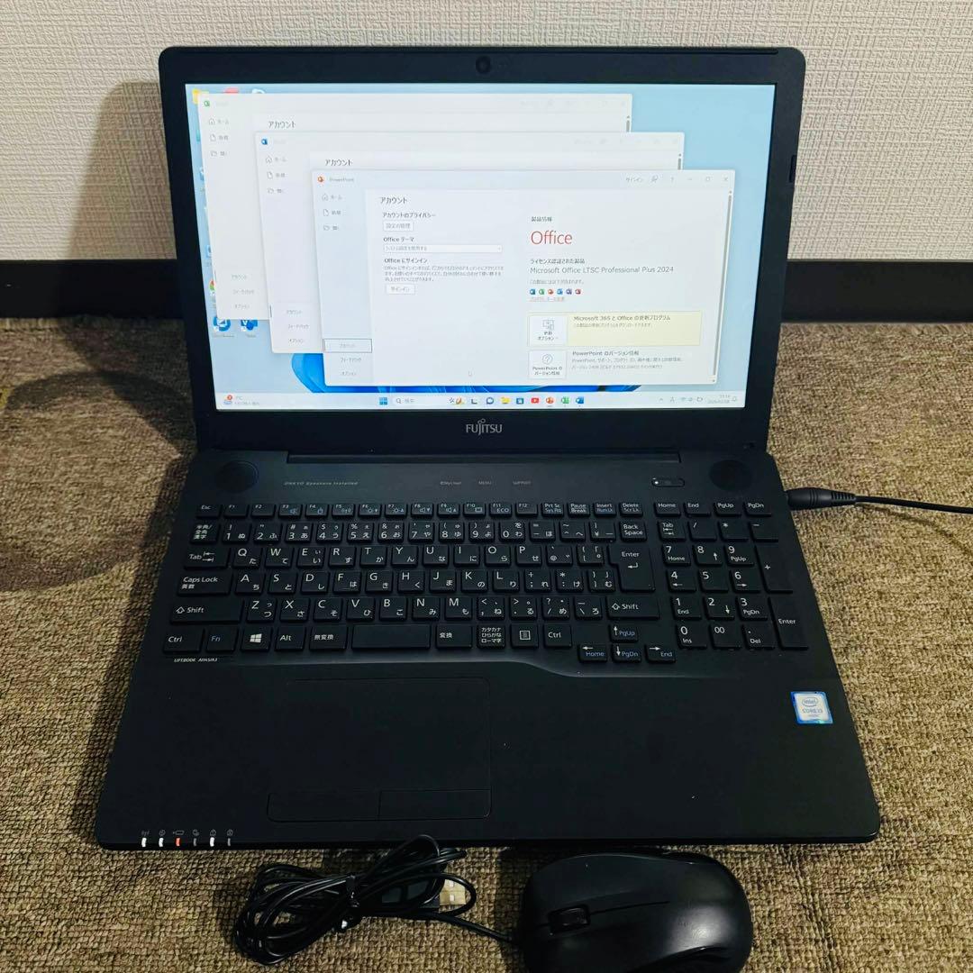 S226 富士通ノートパソコンSSD高速WEBカメラWindows11オフィス付