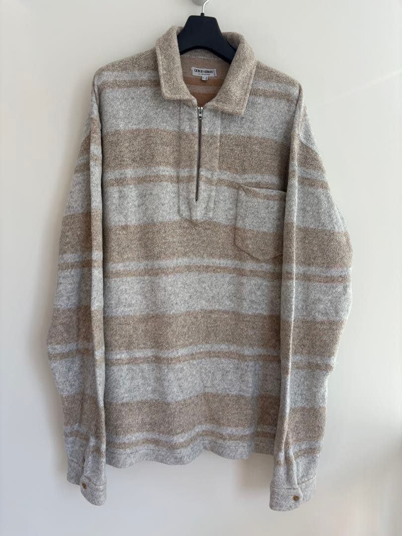 90s Giorgio Armani ジップアップポロシャツ undefined