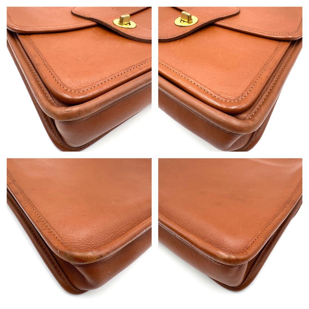 COACH オールドコーチ グラブタンレザー ショルダーバッグ ブラウン