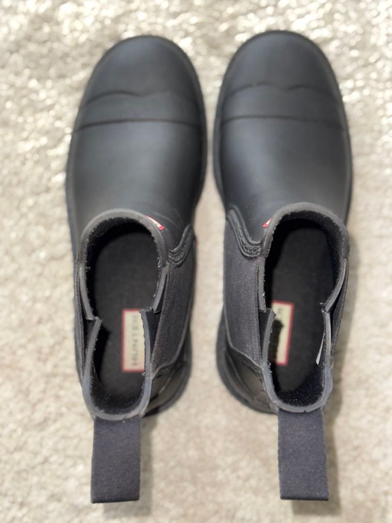 美品正規品】HUNTER 黒 チェルシーブーツ UK7 26cm US8