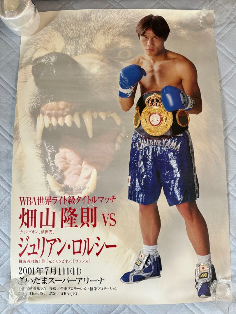 畑山隆則 WBA世界ライト級タイトルマッチ ボクシングポスター - メルカリ