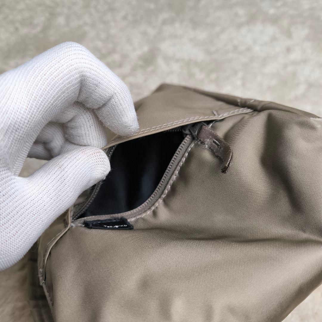 極美品】ポーターガール シェル ショルダーバッグ グレージュ 肩掛け可