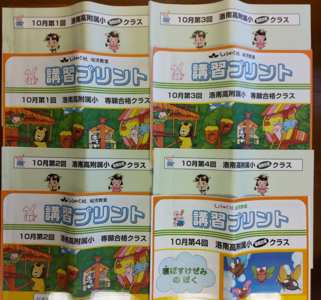 しょうがく社 洛南高附属小 専願合格クラス 年長 プリント強化問題 洛