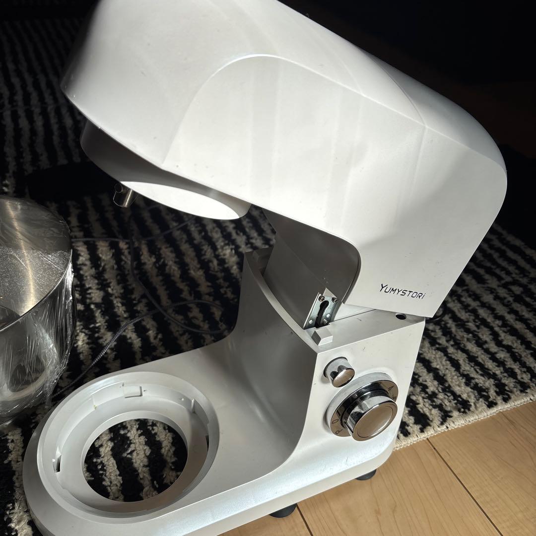YUMYSTORi ホワイト ミキサー スタンドミキサー 攪拌機 yumystori 電動ミキサー 大容量 4L 卓上型
